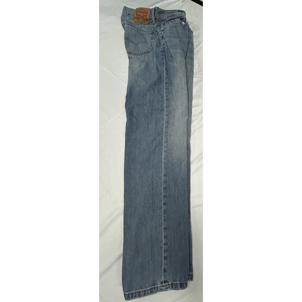Levis 505 Jeans Mens 34X34 Blue Medium Wash Denim Straight‎ Cotton Pants Western